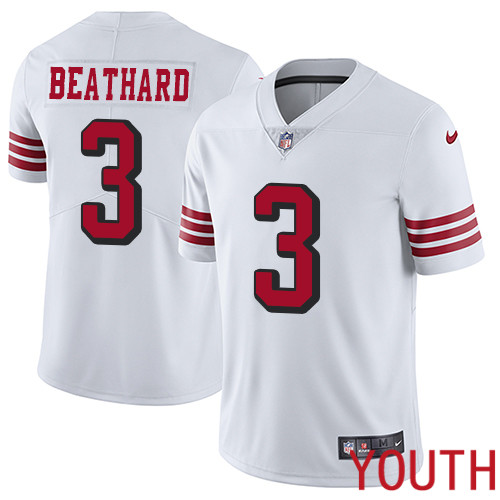San Francisco 49ers Limited White Youth C. J. Beathard NFL Jersey 3 Rush Vapor Untouchable